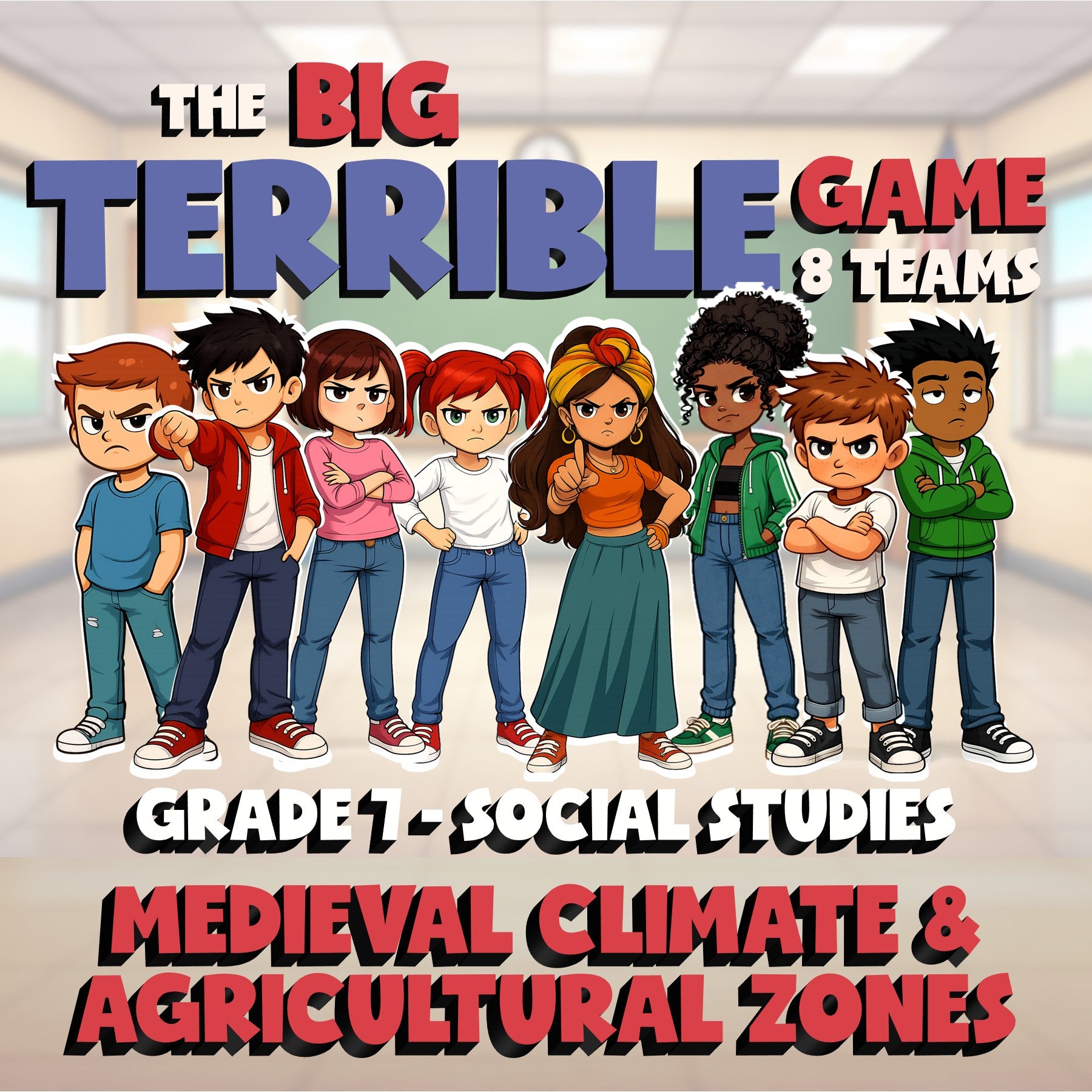 Medieval Climate & Agricultural Zones BIG TERRIBLE GAME - Grade 7 Socials Review
