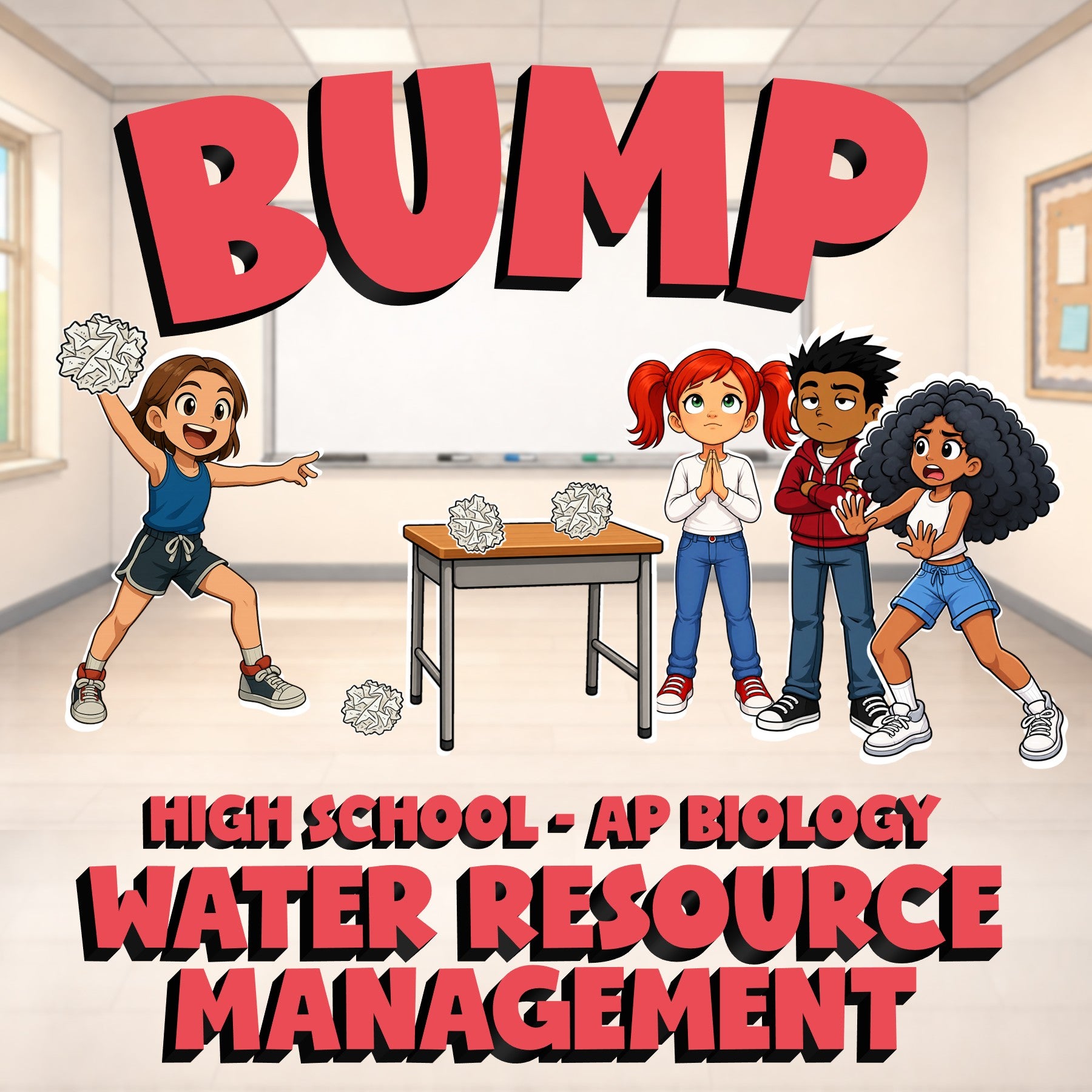 Water Resource Management BUMP Science Game - No Prep AP Biology Review Activity