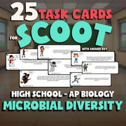 Microbial Diversity SCOOT TASK CARDS Science Game - No Prep AP Biology Review