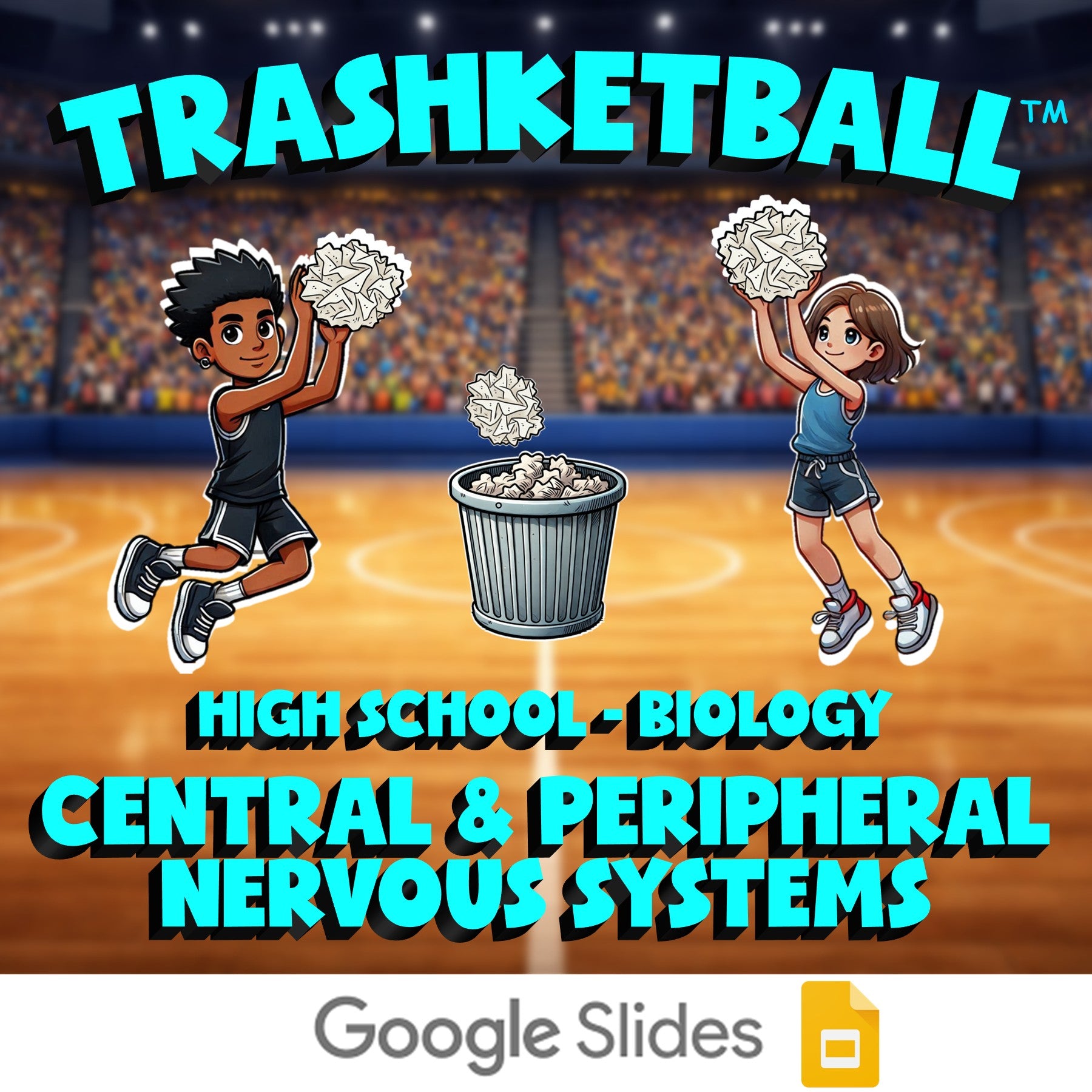 Central & Peripheral Nervous Systems TRASHKETBALL Science Game - No Prep Biology