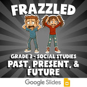 Past, Present, & Future FRAZZLED Socials Game - No Prep Grade 3 Review Activity