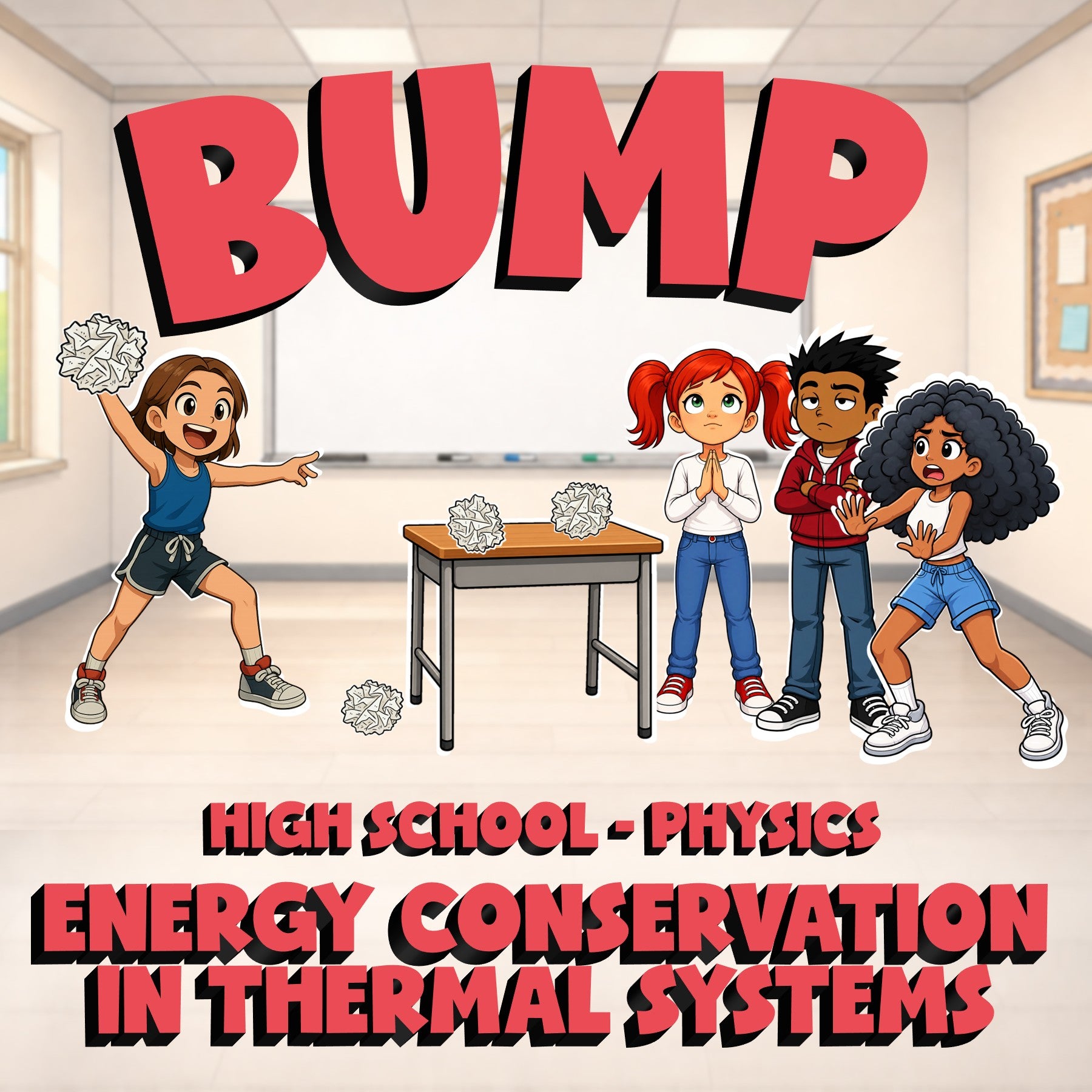 Energy Conservation in Thermal Systems BUMP Science Game - No Prep Physics