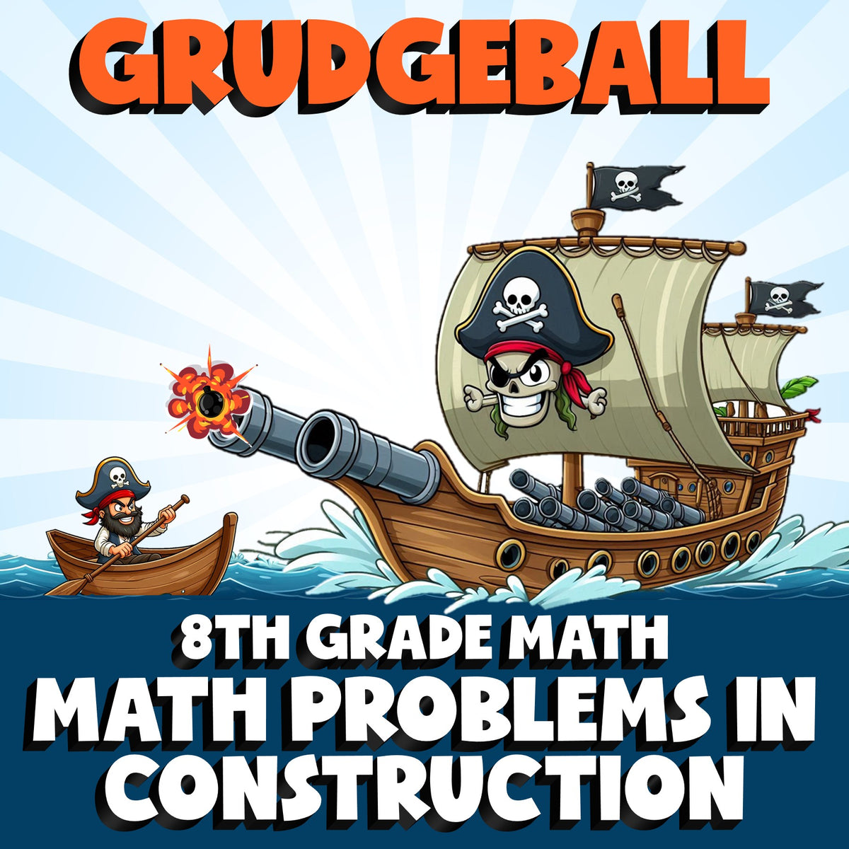 Math Problems in Construction GRUDGEBALL Math Game - No Prep Grade 8 Review