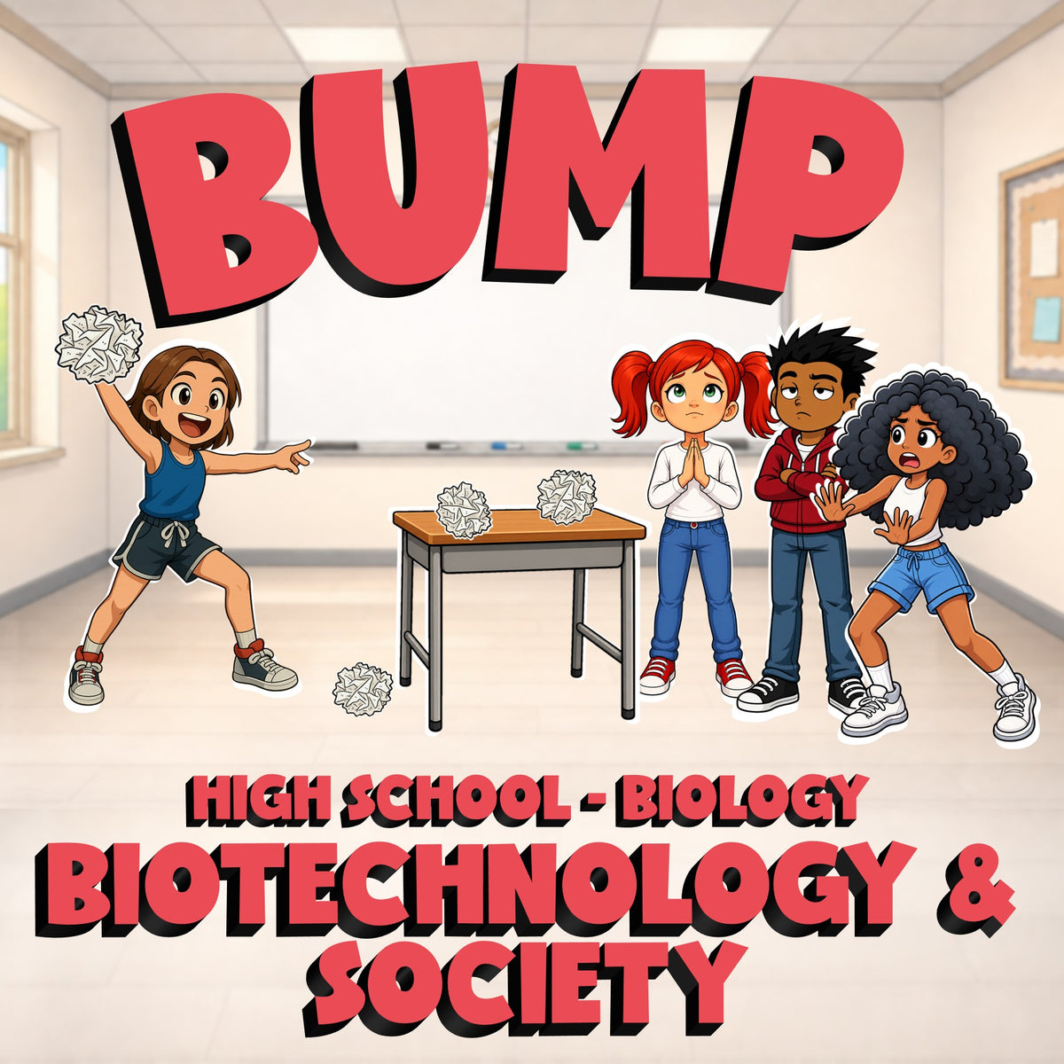 Biotechnology & Society BUMP Science Game - No Prep Biology Review Activity