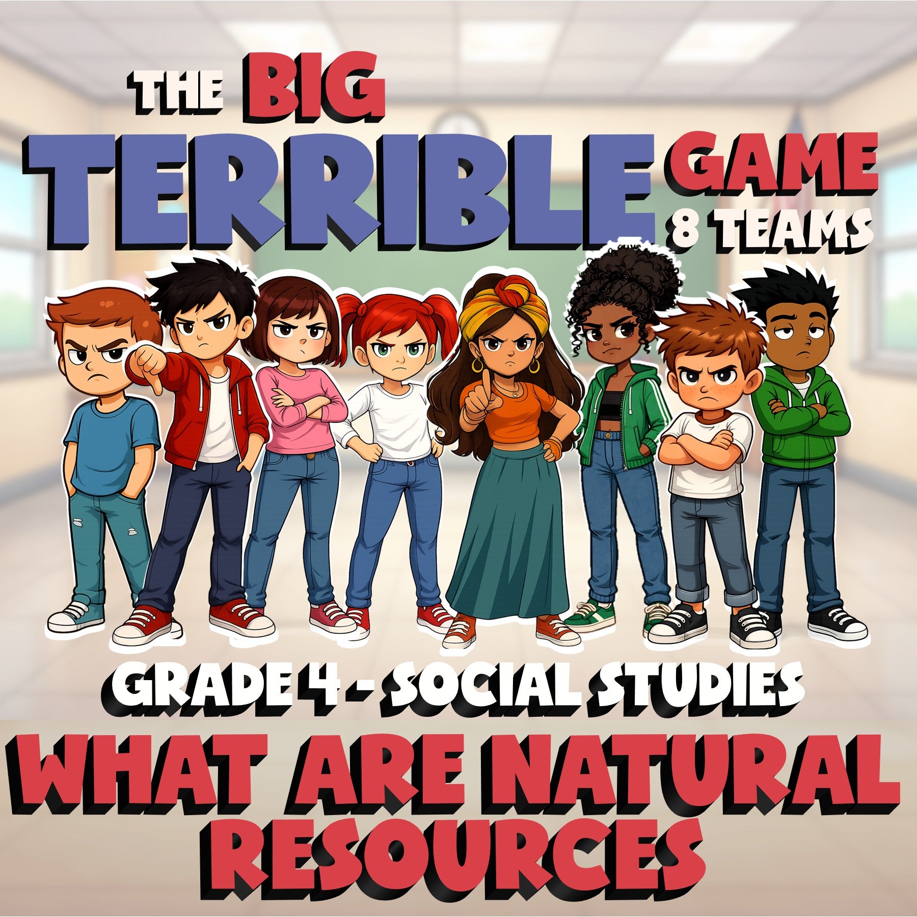 What Are Natural Resources BIG TERRIBLE GAME - No Prep Grade 4 Socials Review