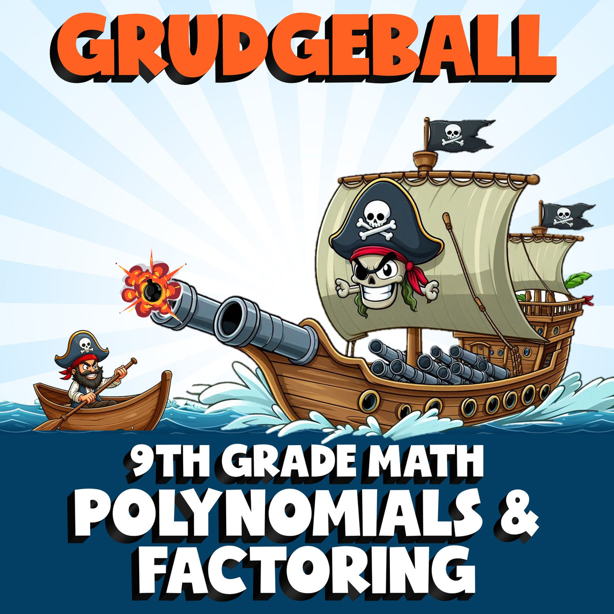Polynomials & Factoring GRUDGEBALL Math Game - No Prep Grade 9 Review Activity