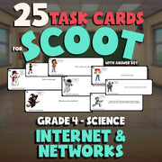 Internet & Networks SCOOT TASK CARDS Science Game - No Prep Grade 4 Review