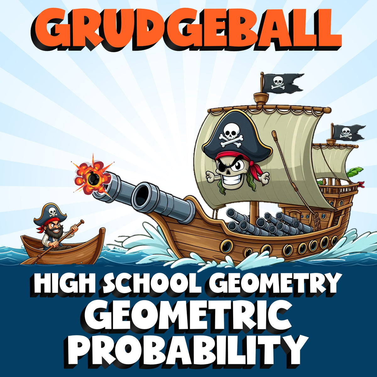 Geometric Probability GRUDGEBALL Math Game - No Prep Geometry Review Activity