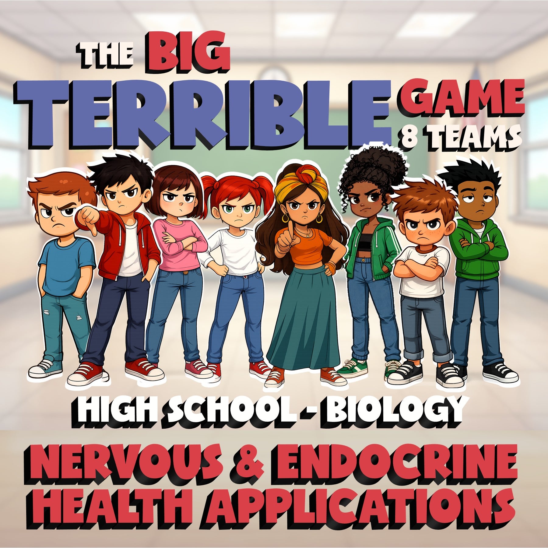 Nervous & Endocrine Health Applications BIG TERRIBLE GAME - Biology Science