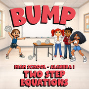 Two Step Equations BUMP Math Game - No Prep Algebra 1 Review Activity
