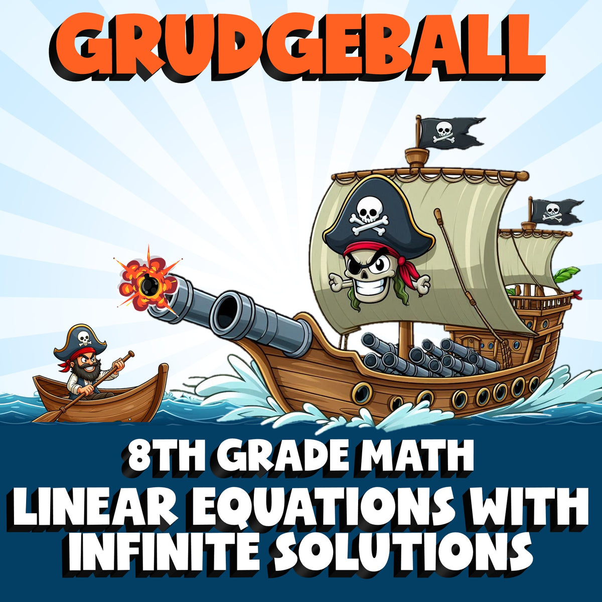 Linear Equations with Infinite Solutions GRUDGEBALL Math Game - No Prep Grade 8