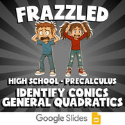 Identify Conics General Quadratics FRAZZLED Math Game - No Prep PreCalculus