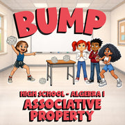 Associative Property BUMP Math Game - No Prep Algebra 1 Review Activity