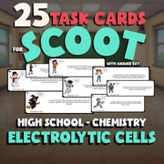 Electrolytic Cells SCOOT TASK CARDS Science Game - No Prep Chemistry Review