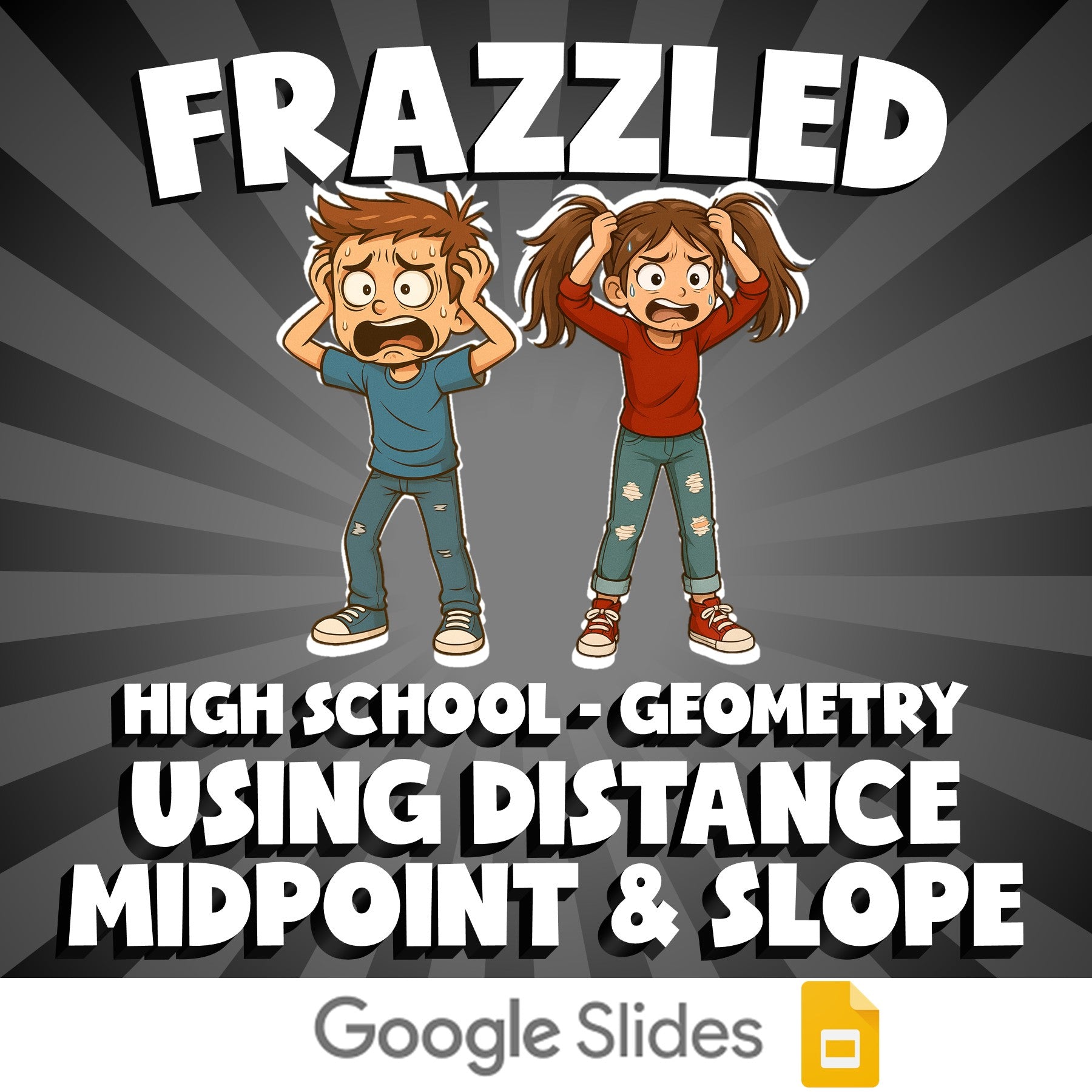 Using Distance Midpoint & Slope FRAZZLED Math Game - No Prep Geometry Review