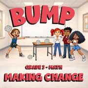 Making Change BUMP Math Game - No Prep Grade 3 Review Activity