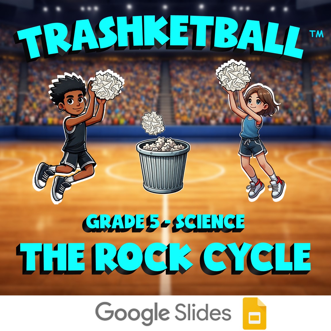 The Rock Cycle TRASHKETBALL Science Game - No Prep Grade 5 Review Activity
