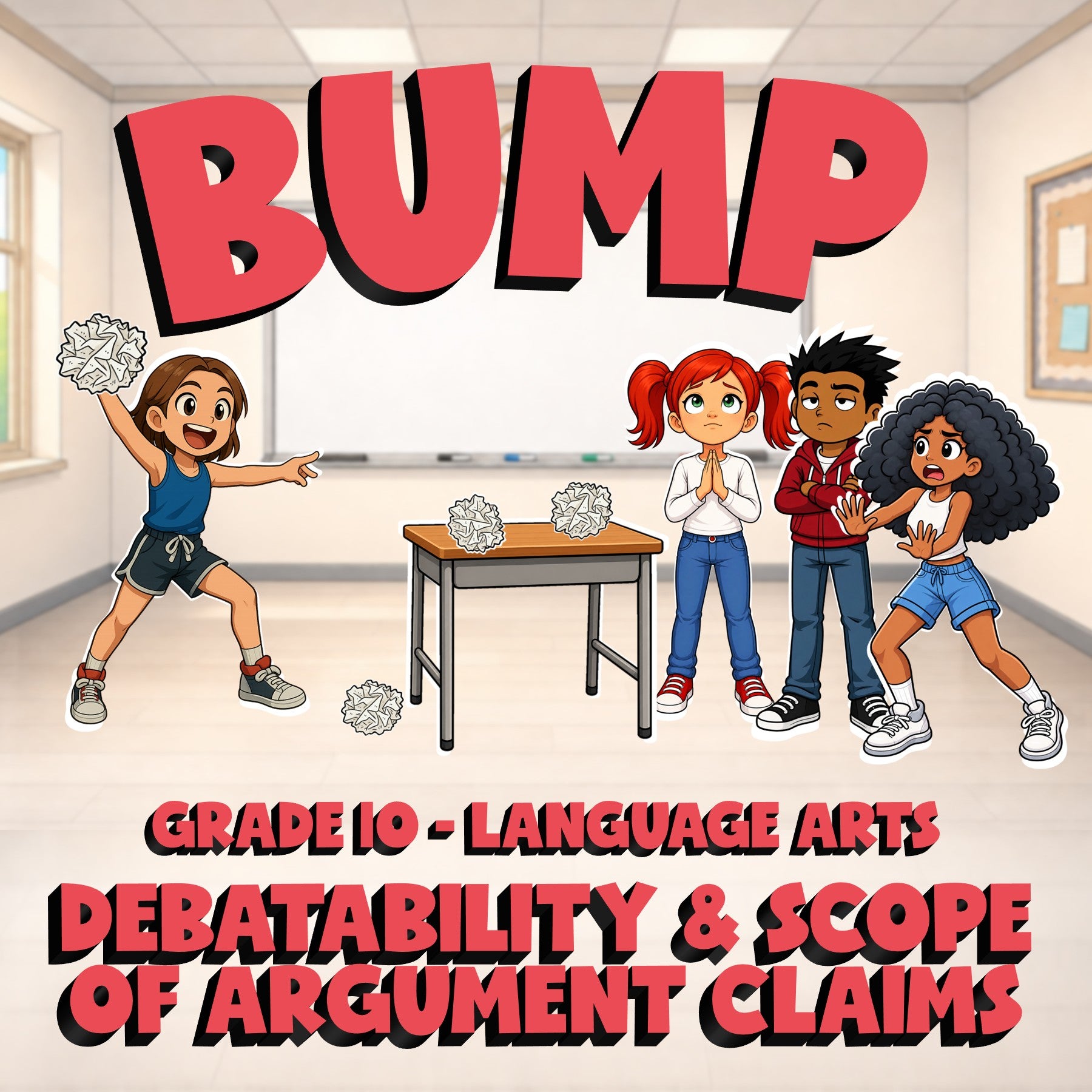 Debatability & Scope of Argument Claims BUMP ELA Game - No Prep Grade 10 Review