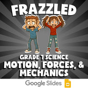 Motion, Forces, & Mechanics FRAZZLED Science Game - No Prep Grade 7 Review