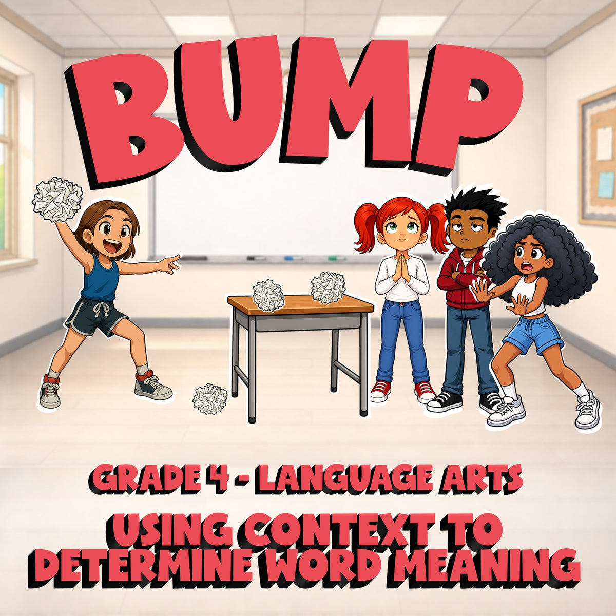 Using Context to Determine Word Meaning BUMP ELA Game - No Prep Grade 4 Review