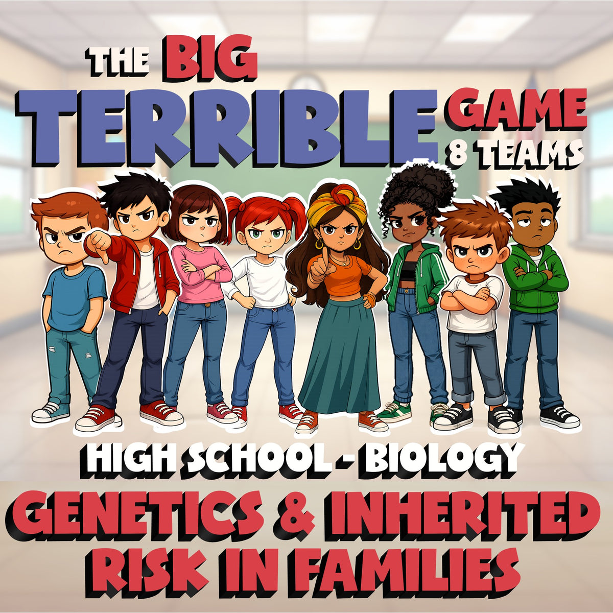 Genetics & Inherited Risk in Families BIG TERRIBLE GAME - Biology Science Review