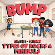 Types of Rocks & Minerals BUMP Science Game - No Prep Grade 5 Review Activity