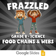 Food Chains & Webs FRAZZLED Science Game - No Prep Grade 8 Review Activity