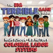 Colonial Labor Systems BIG TERRIBLE GAME - No Prep U.S. History Review Activity