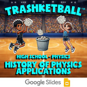 History of Physics Applications TRASHKETBALL Science Game - No Prep Physics