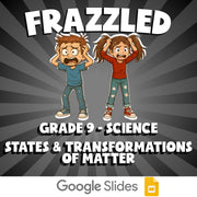 States & Transformations of Matter FRAZZLED Science Game - No Prep Grade 9