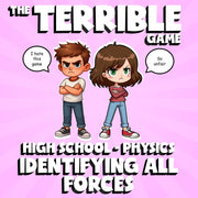 Identifying All Forces THE TERRIBLE GAME - No Prep Physics Science Review
