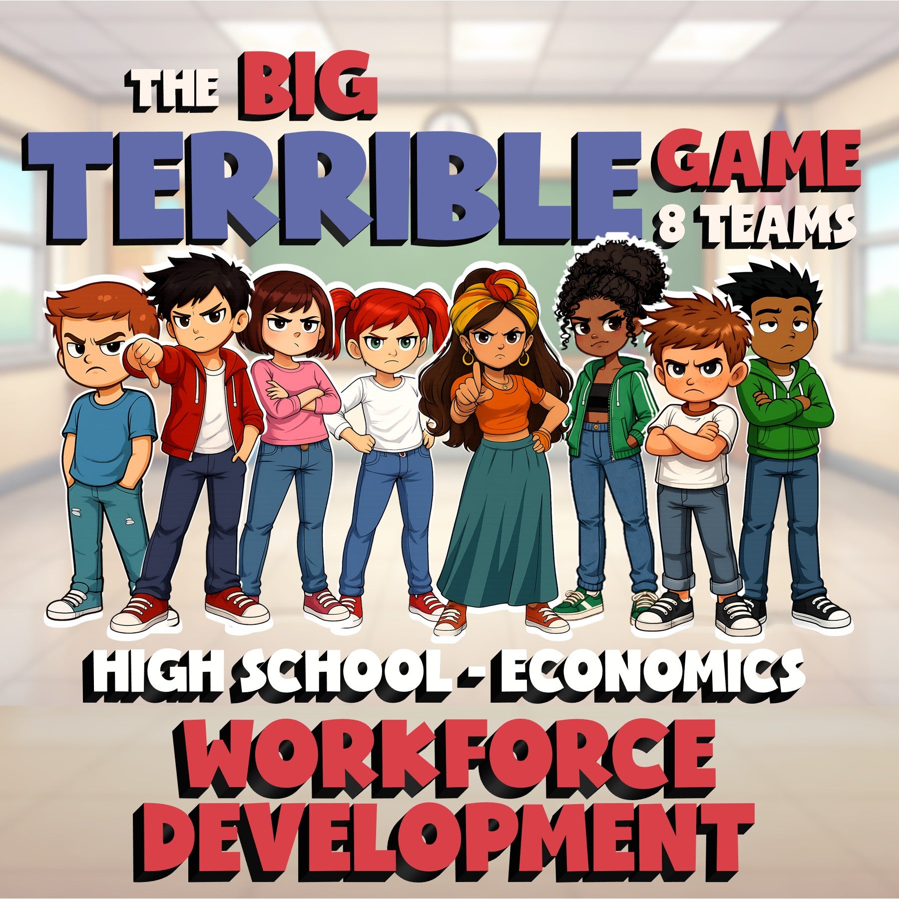 Workforce Development BIG TERRIBLE GAME - No Prep Economics Review Activity