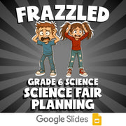 Science Fair Planning FRAZZLED Science Game - No Prep Grade 6 Review Activity