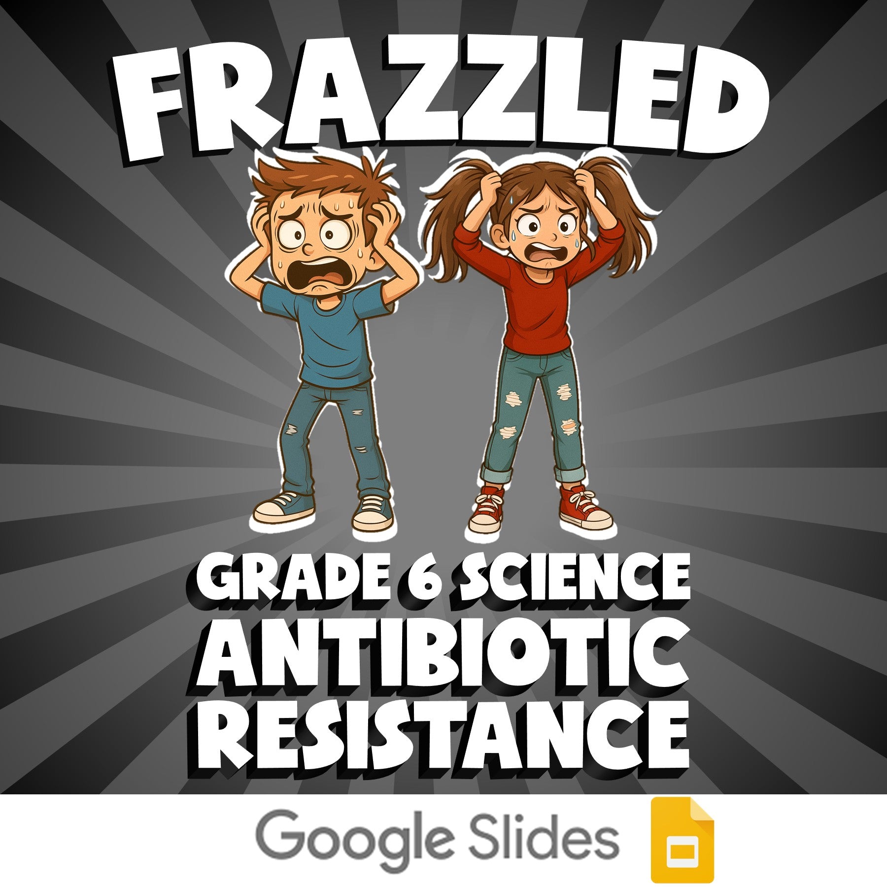 Antibiotic Resistance FRAZZLED Science Game - No Prep Grade 6 Review Activity