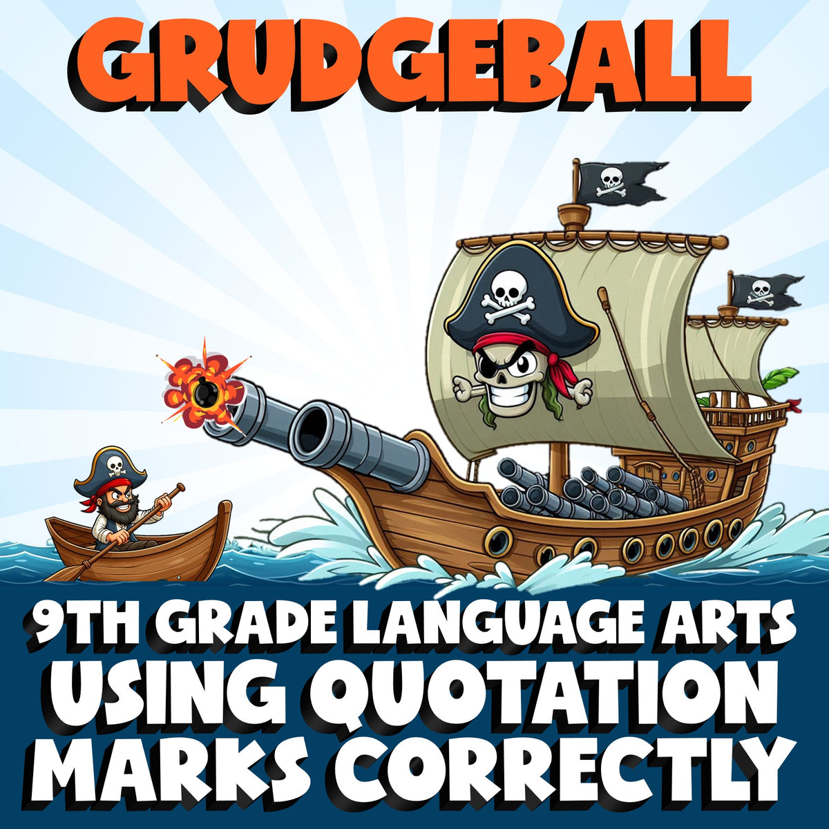 Using Quotation Marks Correctly GRUDGEBALL ELA Game - No Prep Grade 9 Review