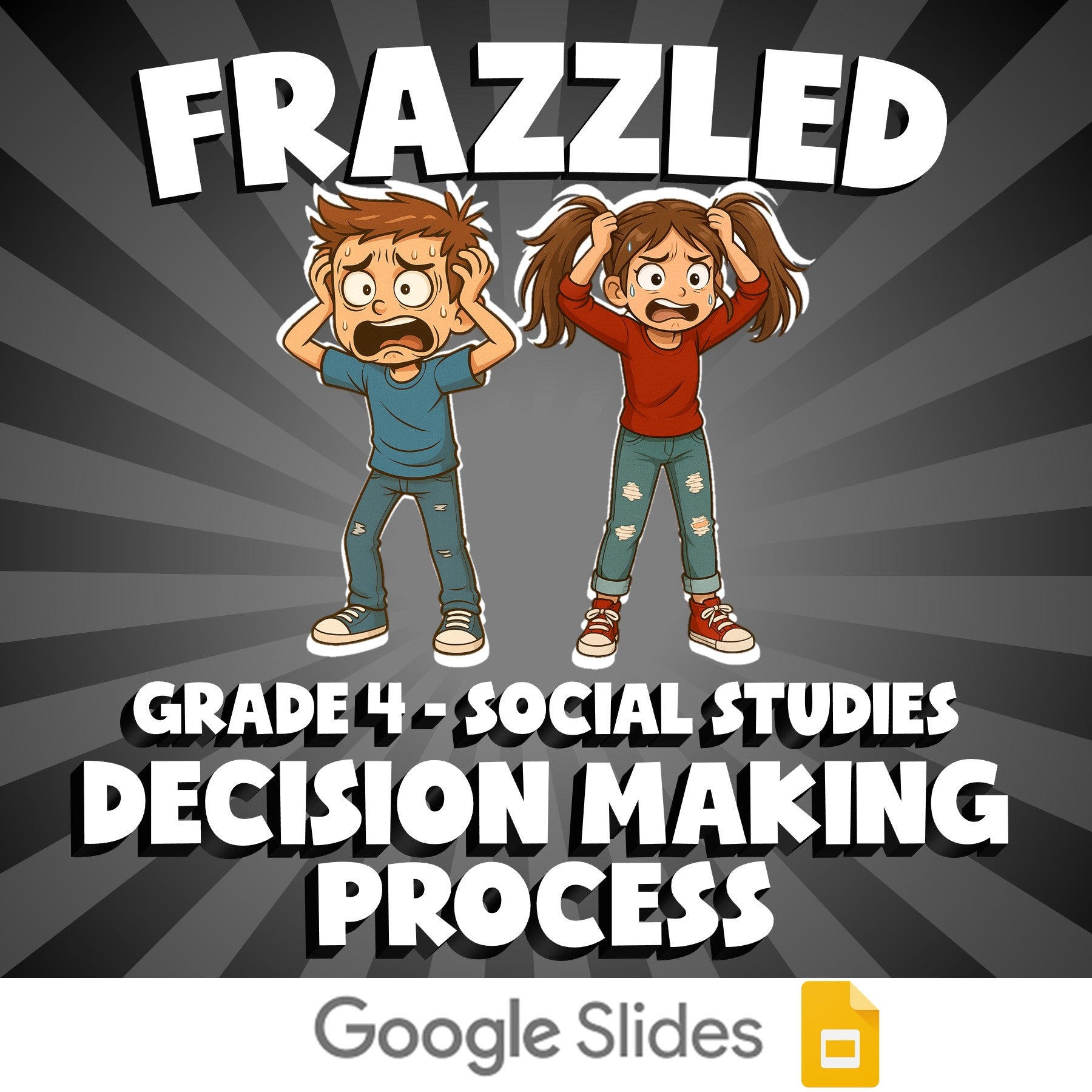 Decision Making Process FRAZZLED Socials Game - No Prep Grade 4 Review Activity