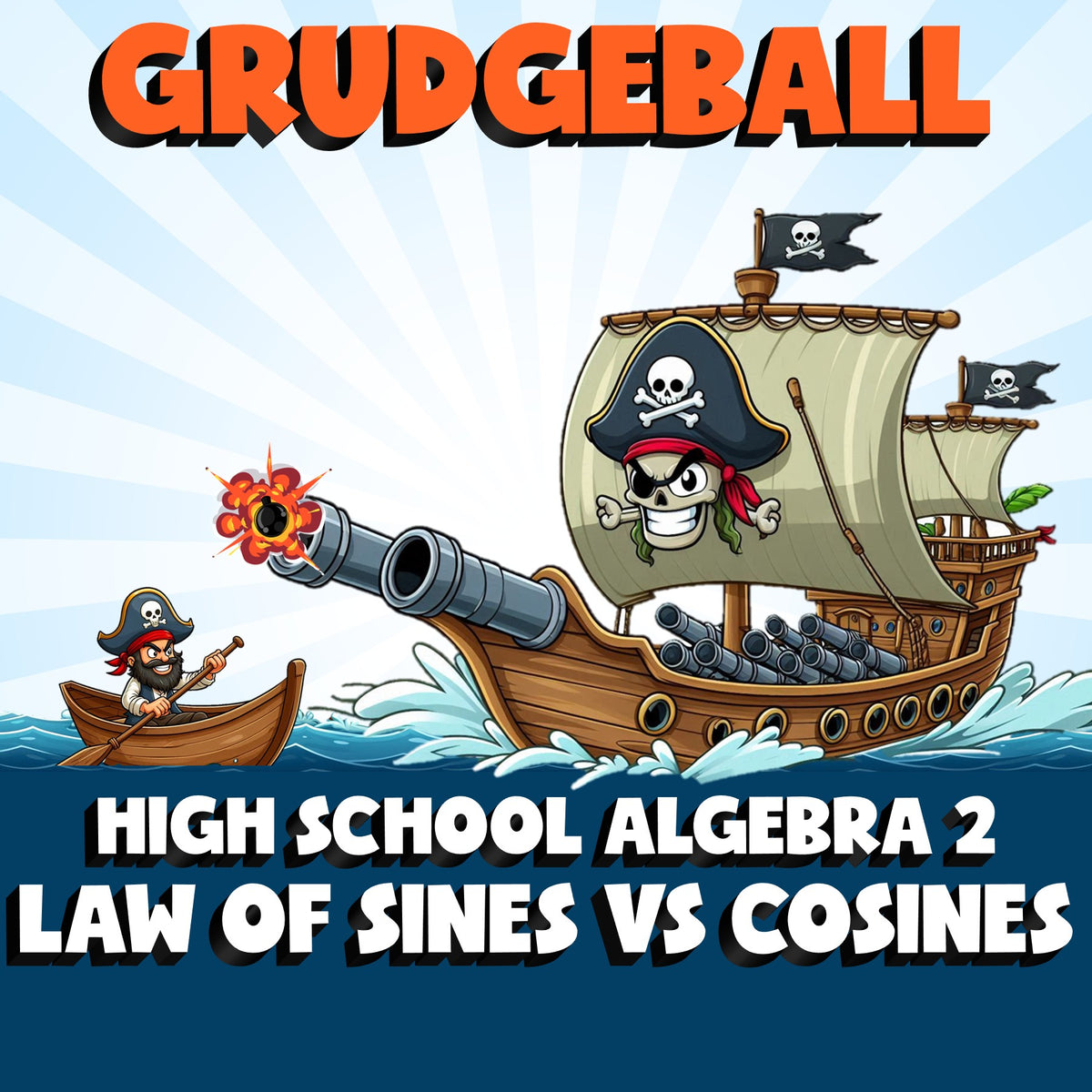 Law of Sines vs Cosines GRUDGEBALL Math Game - No Prep Algebra 2 Review Activity