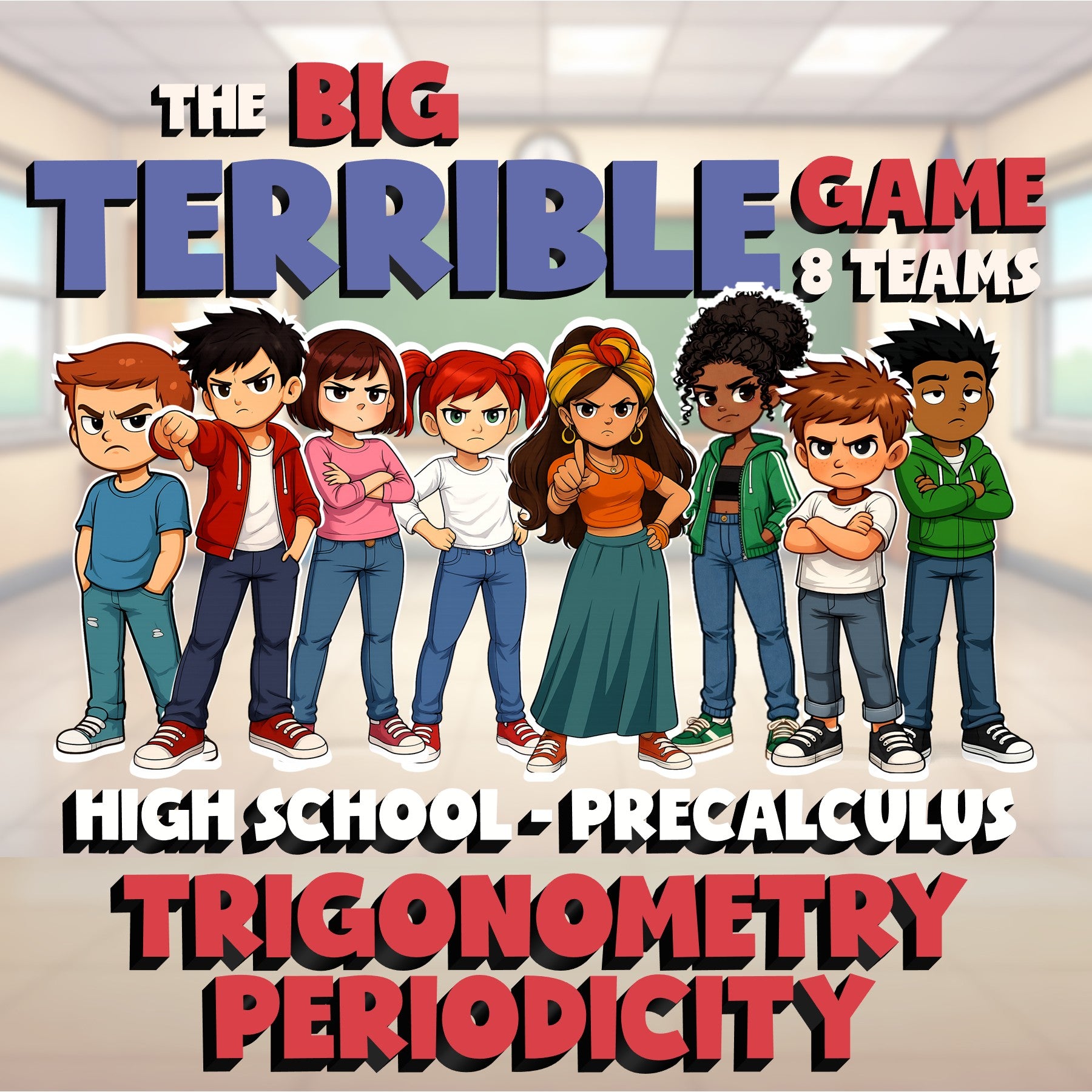 Trigonometry Periodicity BIG TERRIBLE GAME - No Prep PreCalculus Math Review