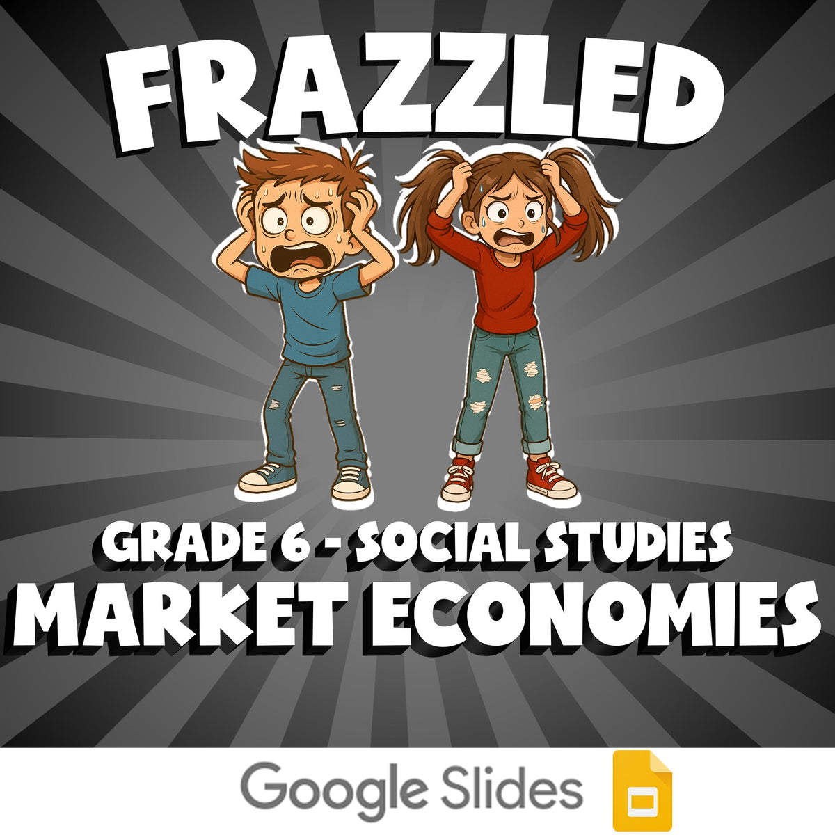 Market Economies FRAZZLED Socials Game - No Prep Grade 6 Review Activity