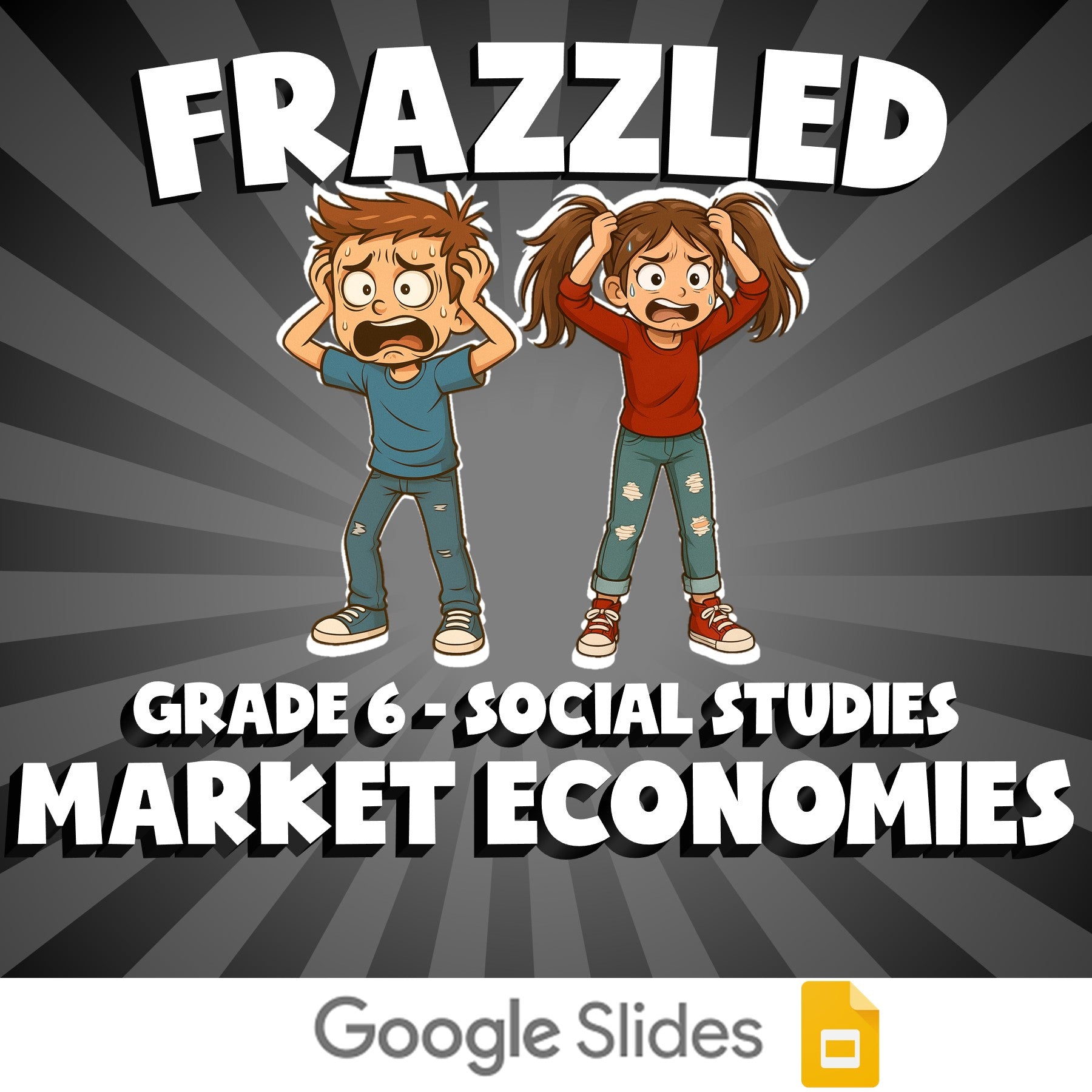 Market Economies FRAZZLED Socials Game - No Prep Grade 6 Review Activity