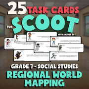 Regional World Mapping SCOOT TASK CARDS Socials Game - No Prep Grade 7 Review