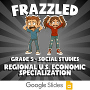 Regional U.S. Economic Specialization FRAZZLED Socials Game - No Prep Grade 5