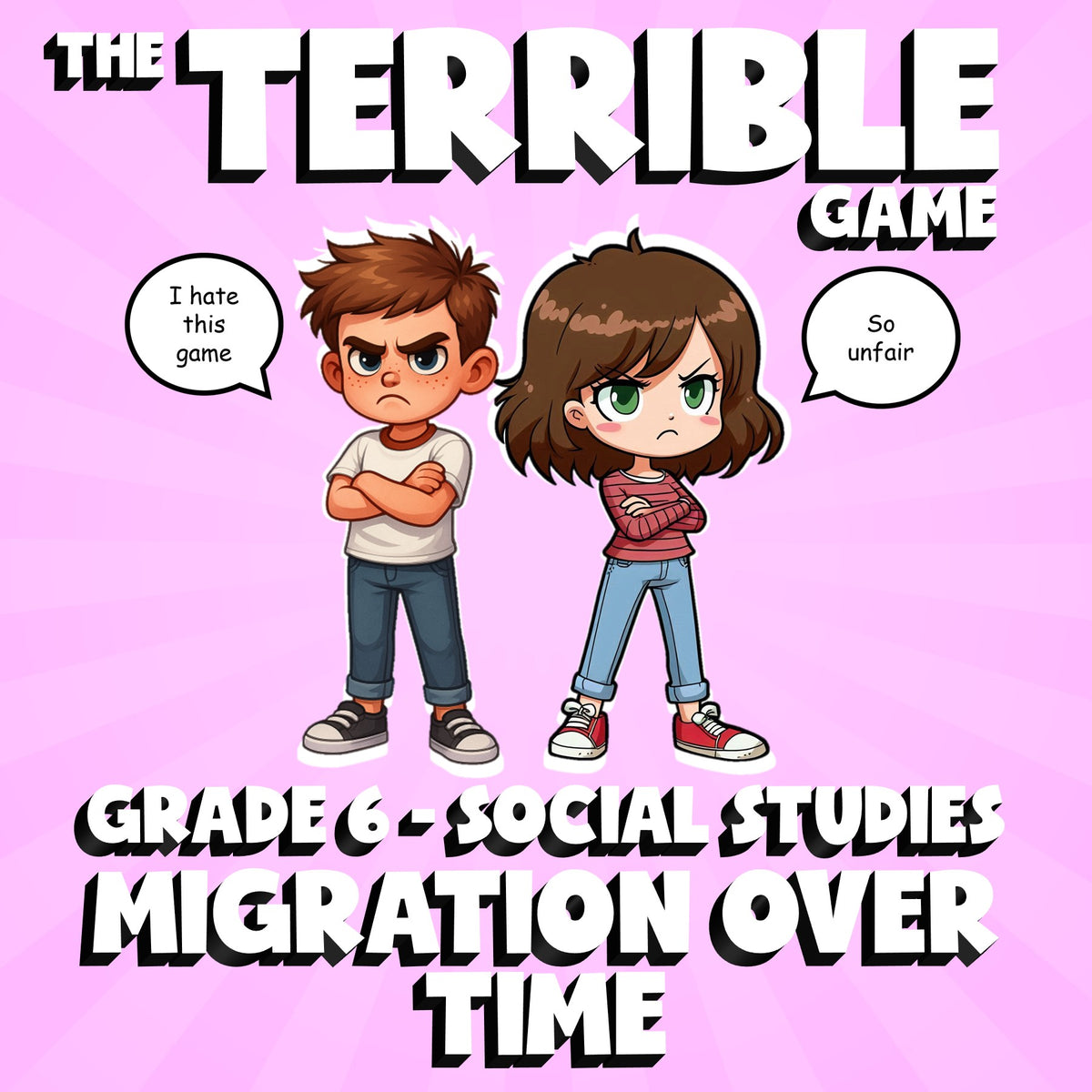 Migration Over Time THE TERRIBLE GAME - No Prep Grade 6 Socials Review Activity