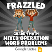 Mixed Operation Word Problems FRAZZLED Math Game - No Prep Grade 4 Review