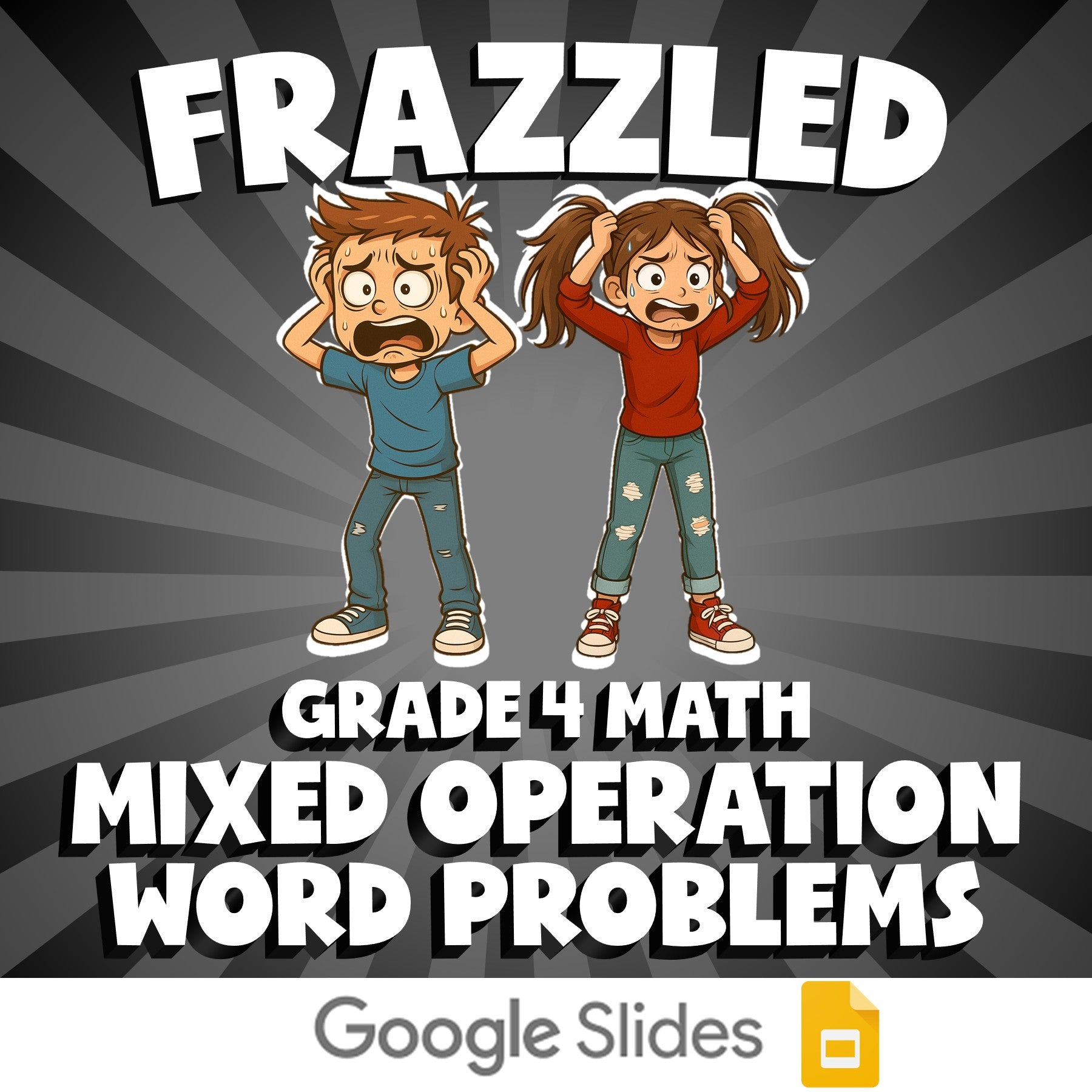 Mixed Operation Word Problems FRAZZLED Math Game - No Prep Grade 4 Review