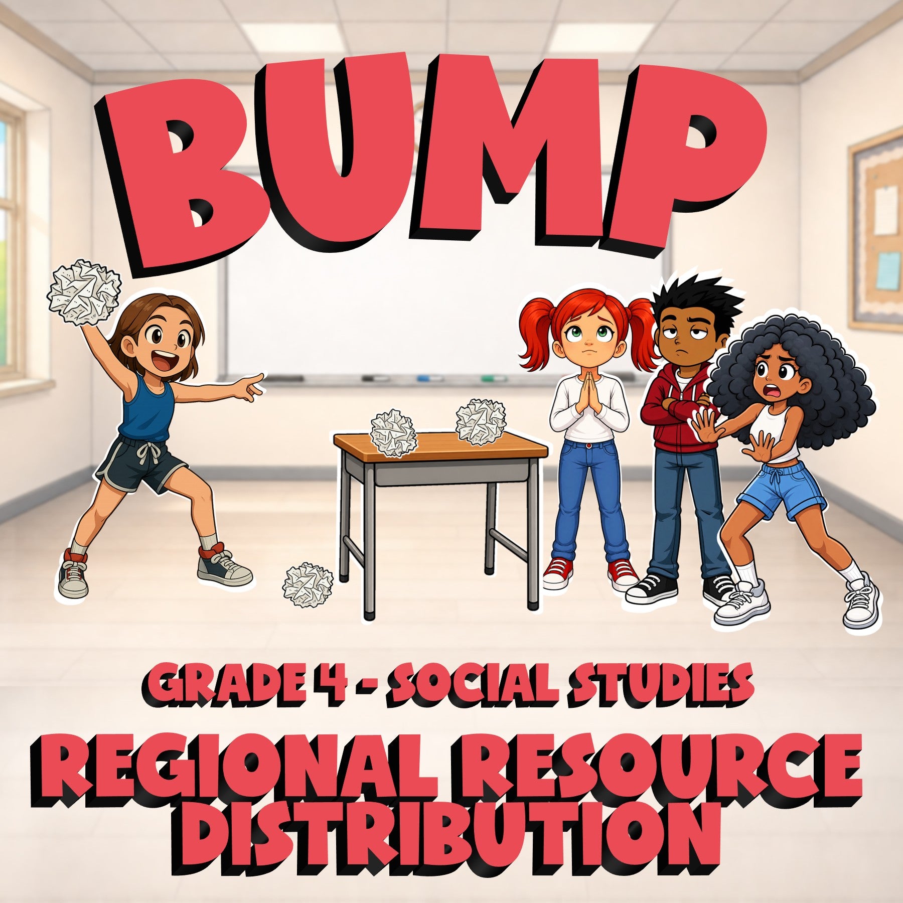 Regional Resource Distribution BUMP Socials Game - No Prep Grade 4 Review