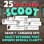 Select Revisions That Improve Overall Clarity SCOOT TASK CARDS ELA Game Grade 4