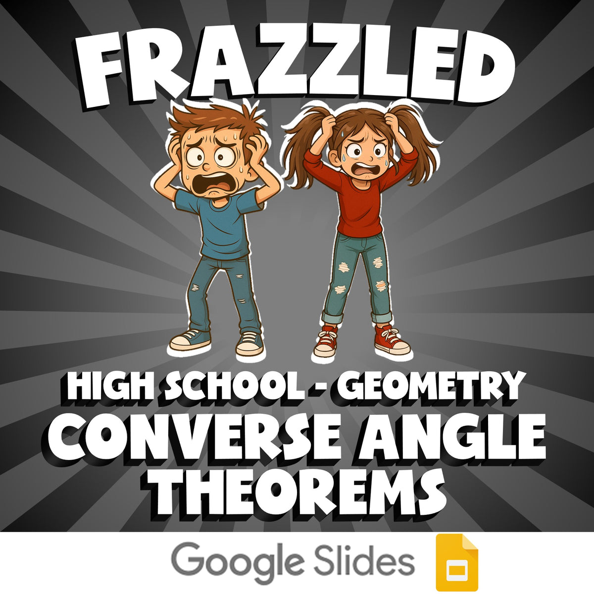Converse Angle Theorems FRAZZLED Math Game - No Prep Geometry Review Activity