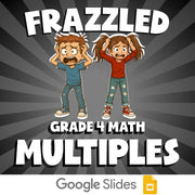 Multiples FRAZZLED Math Game - No Prep Grade 4 Review Activity