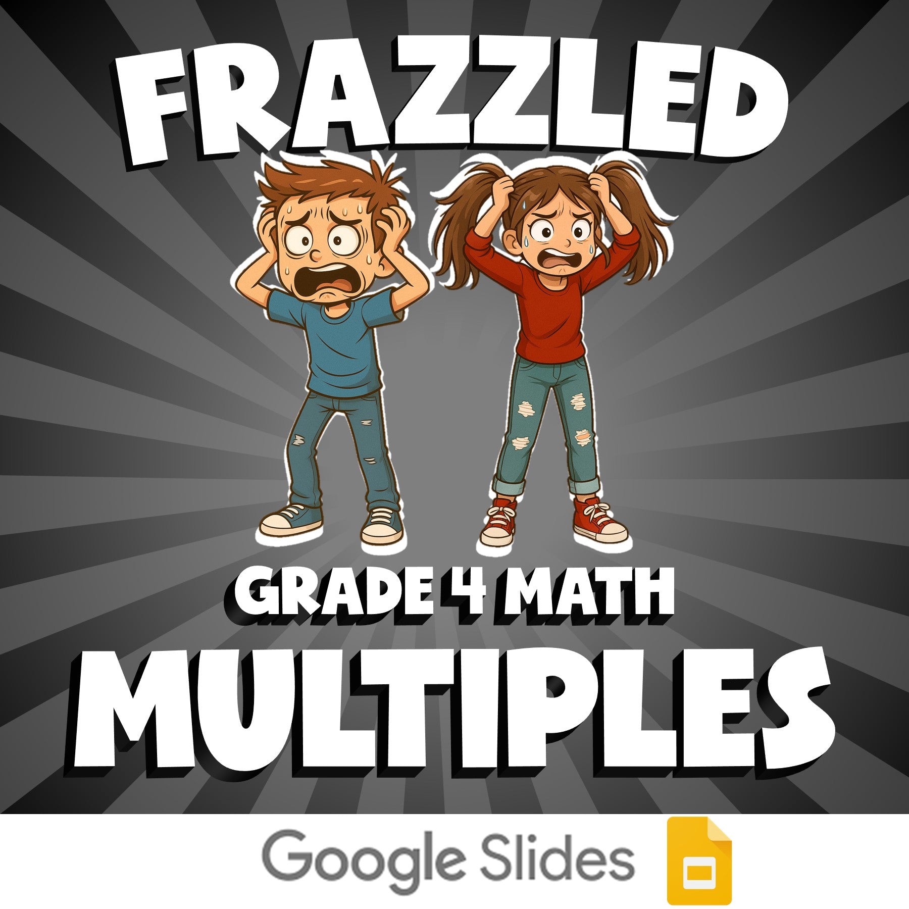 Multiples FRAZZLED Math Game - No Prep Grade 4 Review Activity